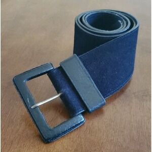 Vintage Dorothy Perkins Black Suede Leather Belt Wide Size Large